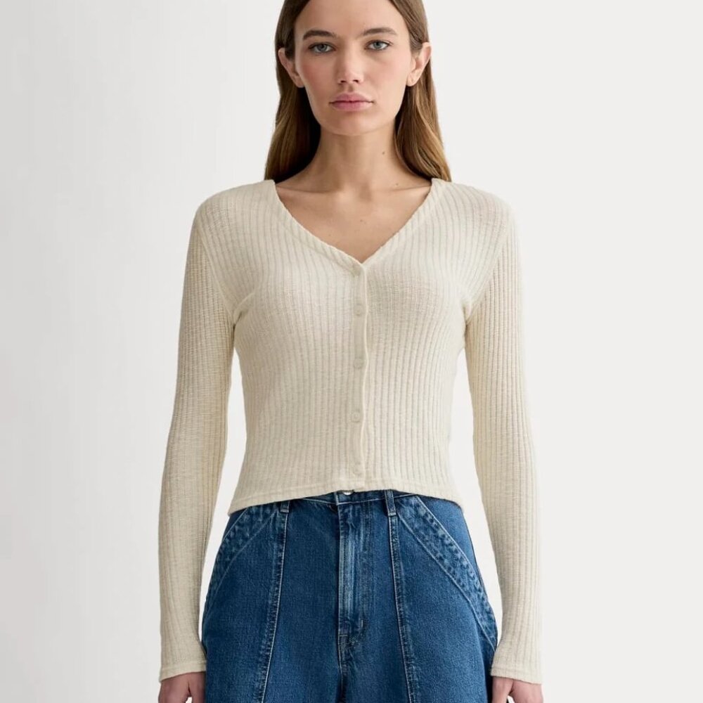 Everlane The Cozy Rib Cardigan, NWT, Size M